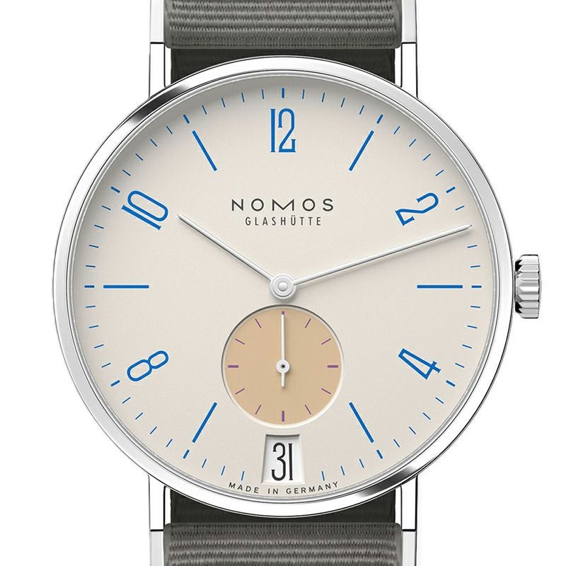 NOMOS GLASHUETTE Tangente 38 Date SCHULHAUSWEISS ノモス グラス