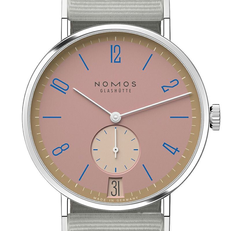 NOMOS GLASHUETTE Tangente 38 Date POMPADOUR ノモス グラスヒュッテ タンジェント 38 デイト POMPADOUR NM179.S15