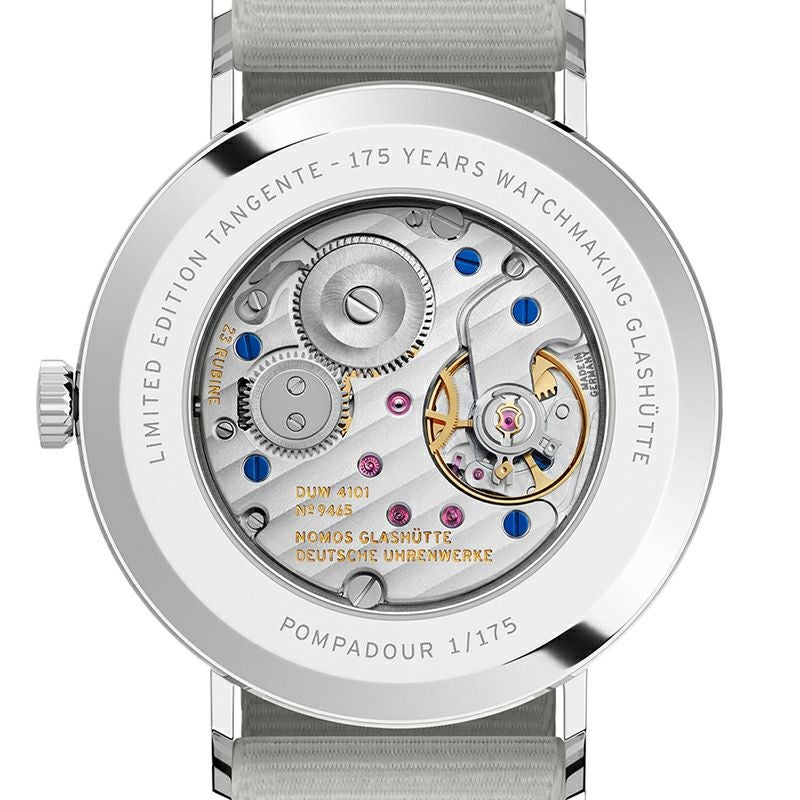 NOMOS GLASHUETTE Tangente 38 Date POMPADOUR ノモス グラスヒュッテ タンジェント 38 デイト POMPADOUR NM179.S15