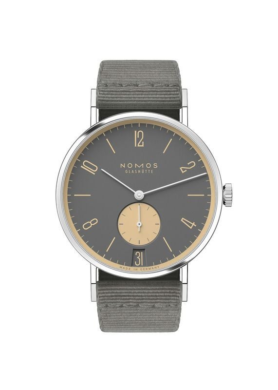 NOMOS GLASHUETTE Tangente 38 Date HAIFISCHGRAU ノモス グラス 