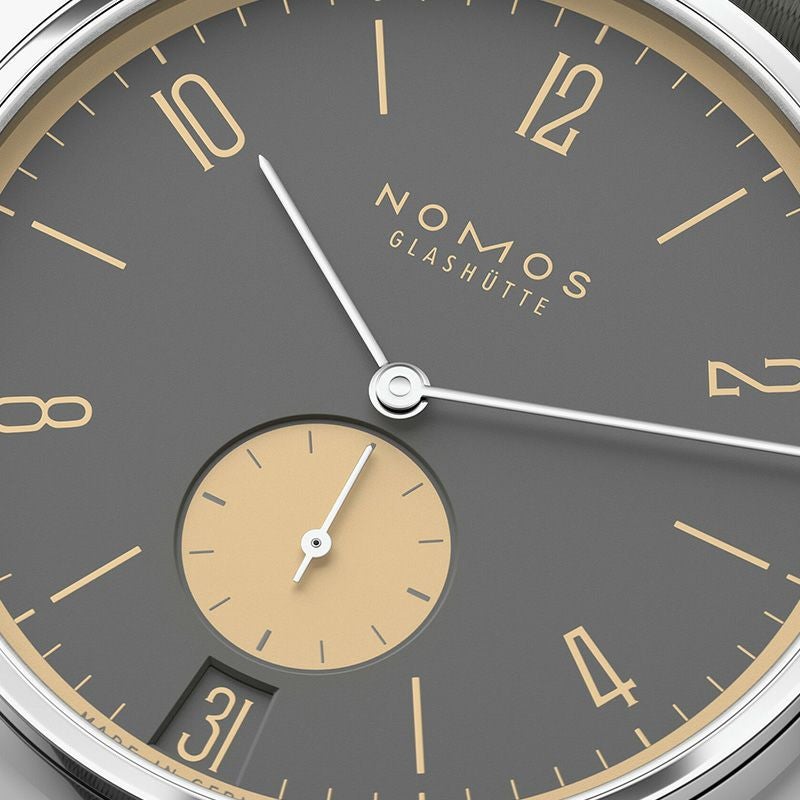 NOMOS GLASHUETTE Tangente 38 Date HAIFISCHGRAU ノモス グラス