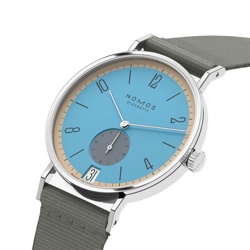 NOMOS GLASHUETTE Tangente 38 Date DELFIN ノモス グラスヒュッテ タンジェント 38 デイト DELFIN NM179.S22