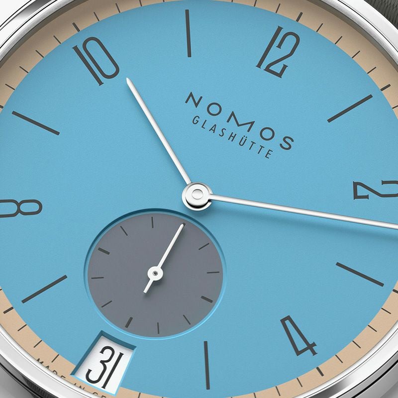 NOMOS GLASHUETTE Tangente 38 Date DELFIN ノモス グラスヒュッテ タンジェント 38 デイト DELFIN NM179.S22