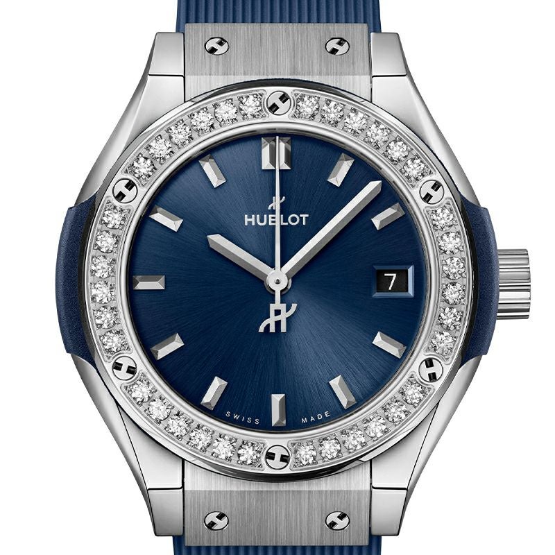 HUBLOT CLASSIC FUSION TITANIUM BLUE DIAMONDS ウブロ クラシック