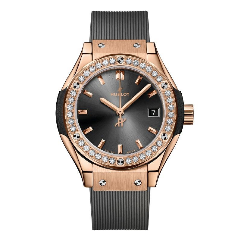 HUBLOT CLASSIC FUSION KING GOLD RACING GREY DIAMONDS ウブロ