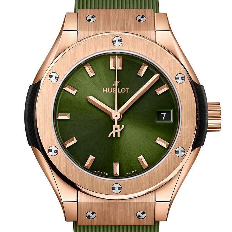 HUBLOT CLASSIC FUSION KING GOLD GREEN ウブロ クラシック・フュージョン キングゴールド グリーン 591.OX.8980.RX
