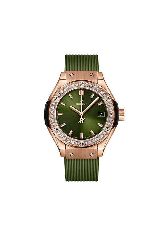 HUBLOT CLASSIC FUSION KING GOLD GREEN DIAMONDS ウブロ クラシック・フュージョン キングゴールド グリーン ダイヤモンド 591.OX.8980.RX.1204