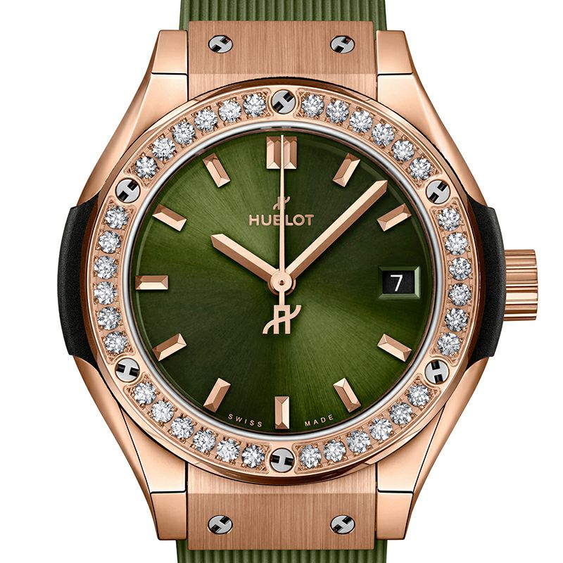 HUBLOT CLASSIC FUSION KING GOLD GREEN DIAMONDS ウブロ クラシック・フュージョン キングゴールド グリーン ダイヤモンド 591.OX.8980.RX.1204