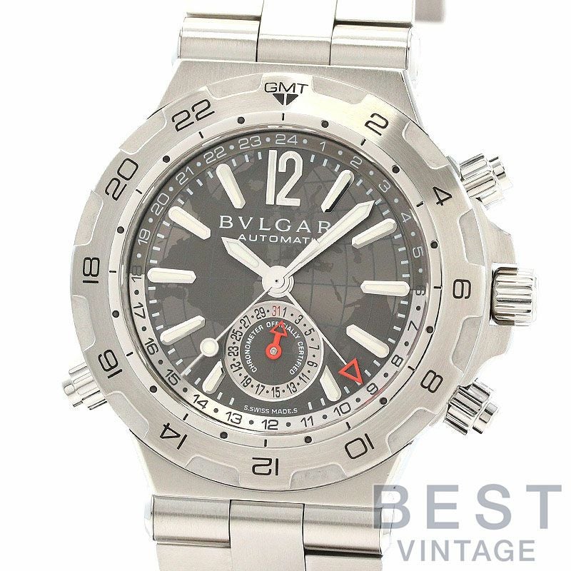 【中古】BVLGARI DIAGONO PROFESSIONAL ARIA GMT ブルガリ ディアゴノ プロフェッショナル アリア GMT 101648 (DP42C14SSDGMT / DP42SGMT)
