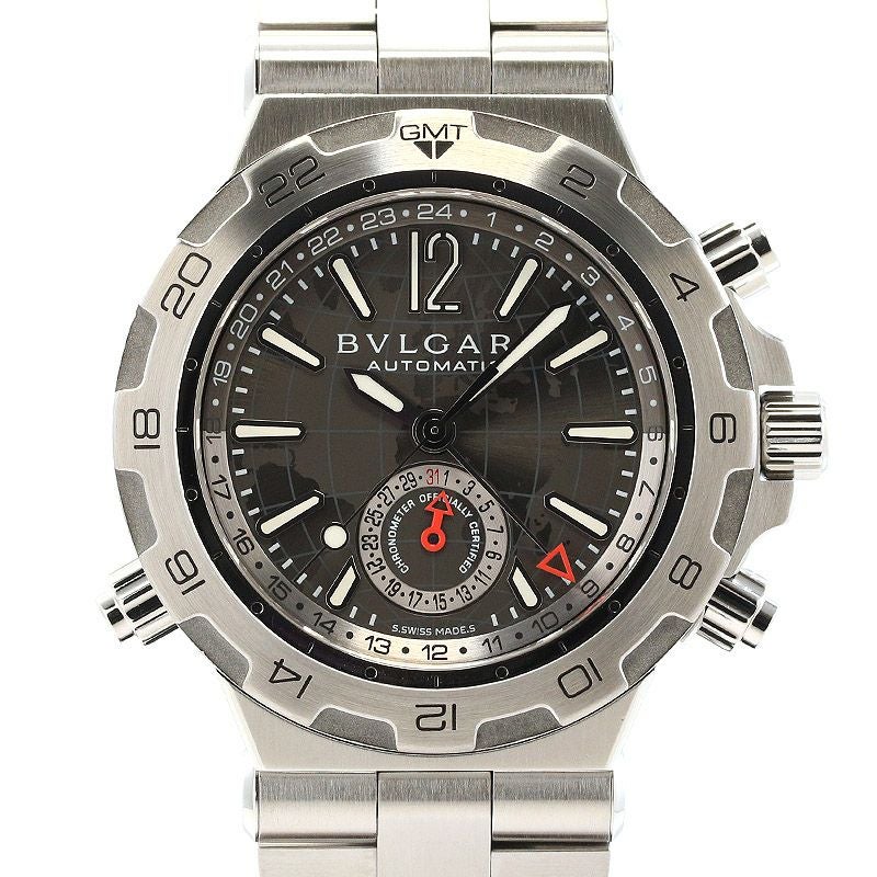 【中古】BVLGARI DIAGONO PROFESSIONAL ARIA GMT ブルガリ ディアゴノ プロフェッショナル アリア GMT 101648 (DP42C14SSDGMT / DP42SGMT)