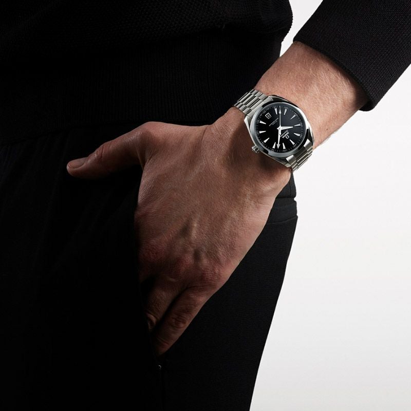 メンズサイズOMEGAアクアテラ150m黒 オーバホール済み Omega Seamaster Aqua Terra 150M Mens Black Dial 41mm Automatic Co
