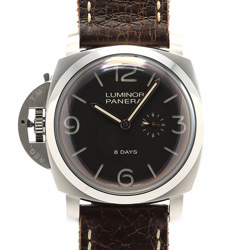 中古】OFFICINE PANERAI LUMINOR 1950 LEFT-HANDED 8 DAYS TITANIO