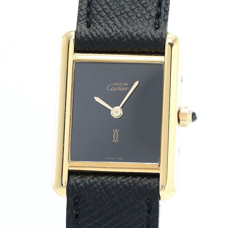 中古】CARTIER MUST TANK SMALL MODEL ONYX DIAL カルティエ マスト