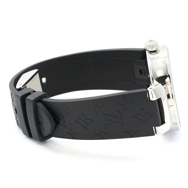 中古】LOUIS VUITTON TAMBOUR MOON DUAL TIME BLACK & WHITE ルイ