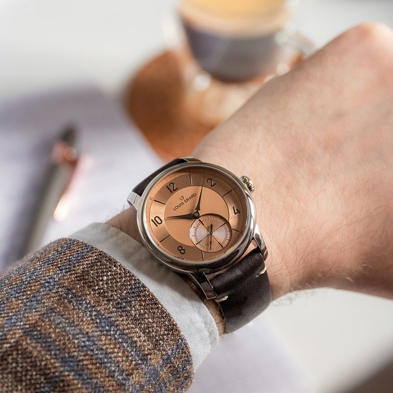 LOUIS ERARD Excellence Small Second Terracotta ルイ・エラール エクセレンス スモールセコンド テラコッタ LE34238AA07BVA26
