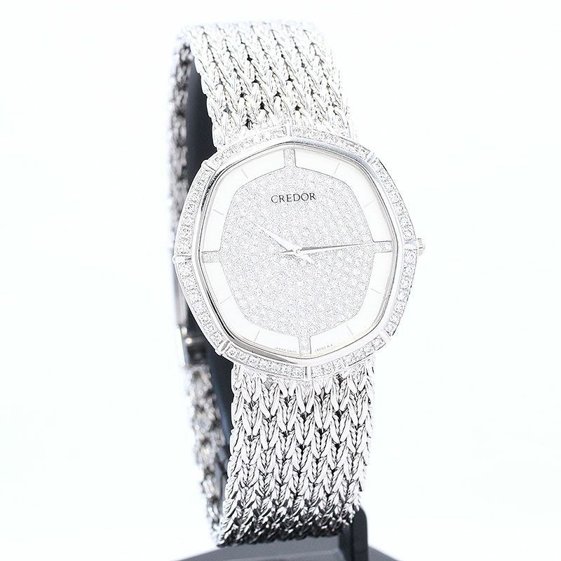 中古】SEIKO CREDOR PAVE DIAMONDS セイコー クレドール パヴェ