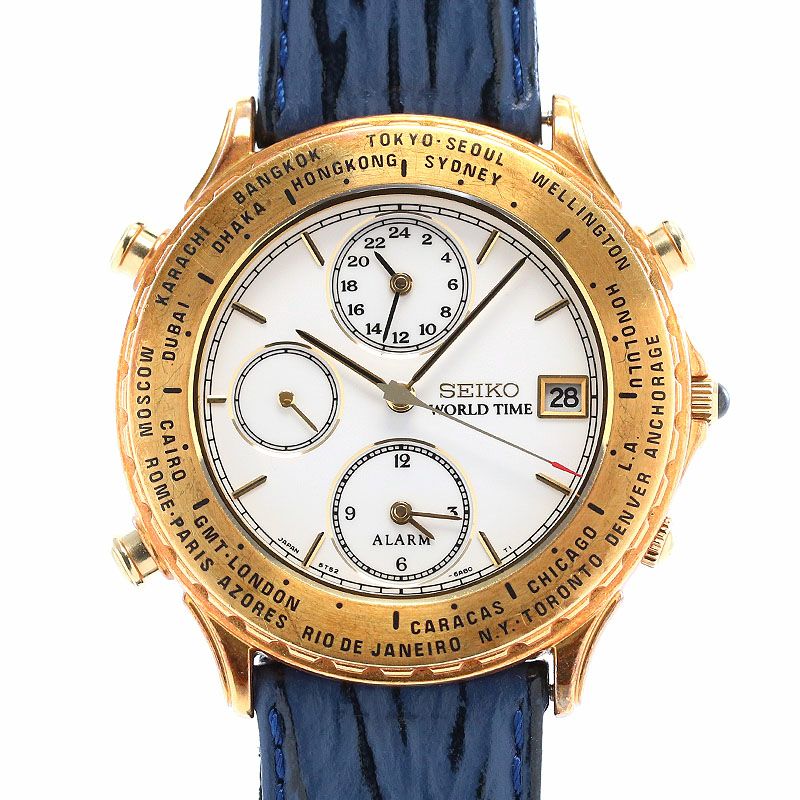 中古】SEIKO WORLD TIME ALARM セイコー ワールドタイム アラーム 