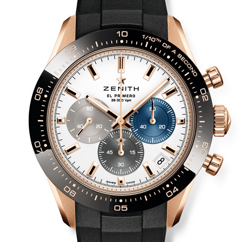 ゼニス　時計 ゼニス(ZENITH) ブラックベゼルとグレーストラップのショップ限定