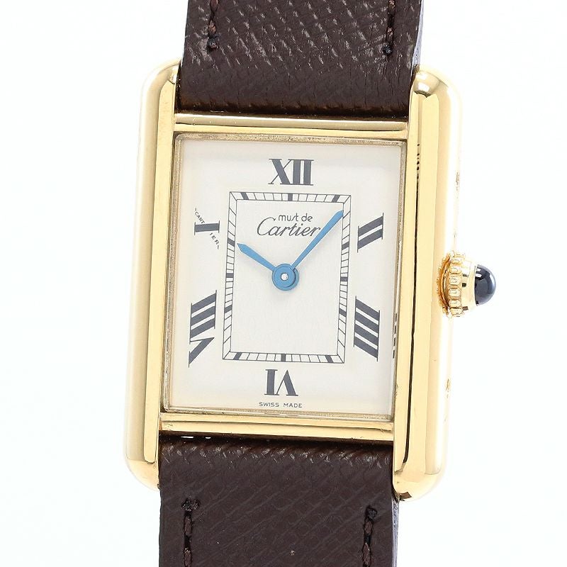 中古】CARTIER MUST TANK SMALL MODEL VERMEIL カルティエ マスト