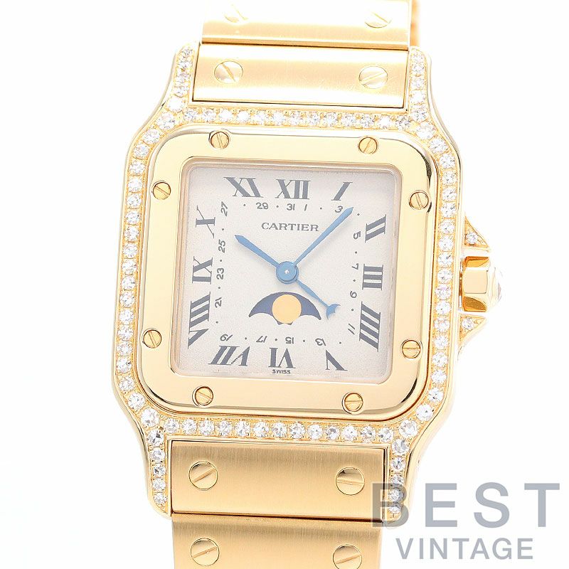 中古】CARTIER SANTOS GALBEE LARGE MODEL MOON PHASE カルティエ