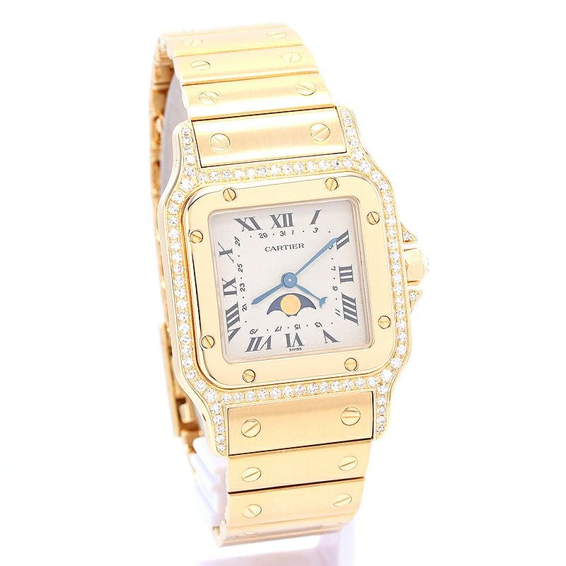 中古】CARTIER SANTOS GALBEE LARGE MODEL MOON PHASE カルティエ
