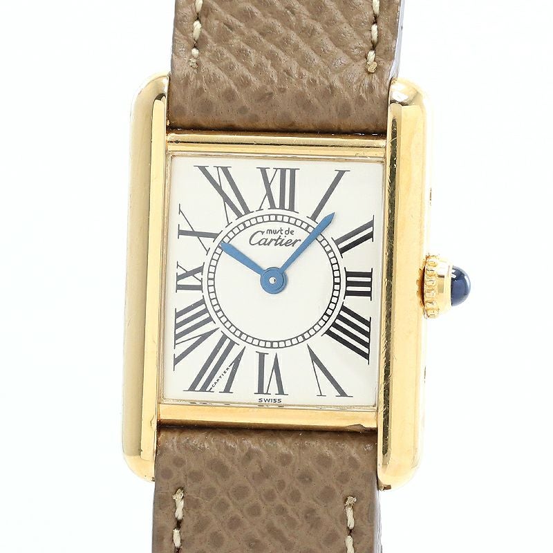 【OH済】 カルティエ 【CARTIER】 マストタンクSM ヴェルメイユ W1017554 レディース パープル シルバー925(金メッキ) 腕時計 時計 MUST TANK SMALL MODEL VERMEIL 2003 X'MAS LIMITED PURPLE SV925(GF) 【中古】 楽天市場】【OH済】 カルティエ 【CARTIER】 マストタンクSM