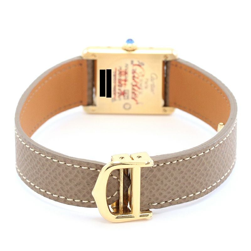 CARTIER カルティエ マストタンクSM オパラン W1005554 GP【中古】 カルティエ マストタンクSM オパラン W1005554 925×革 QZ シルバー文字