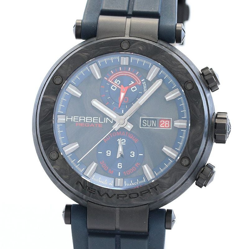 中古】HERBELIN NEWPORT REGATE CARBON エルブラン ニューポート