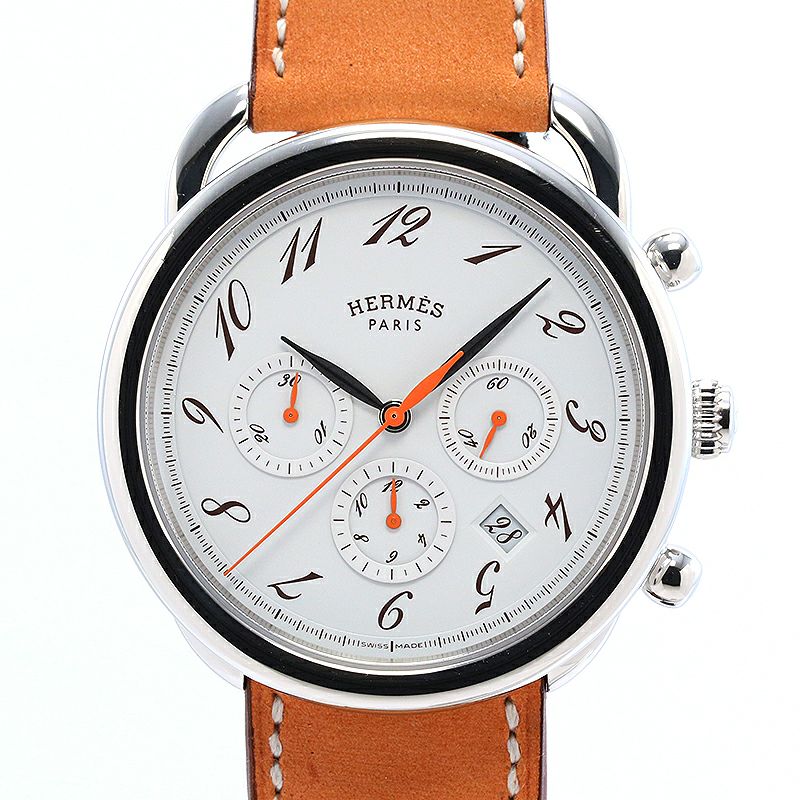 【中古】HERMES ARCEAU CHRONOGRAPH エルメス アルソー クロノグラフ AR4.910A