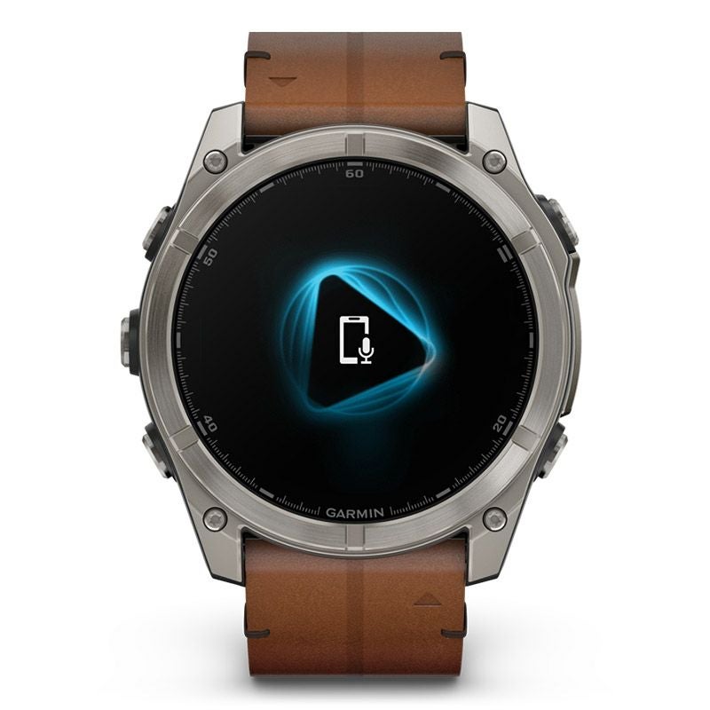 GARMIN fenix 8 Sapphire AMOLED 51mm Ti / Chestnut Leather Band