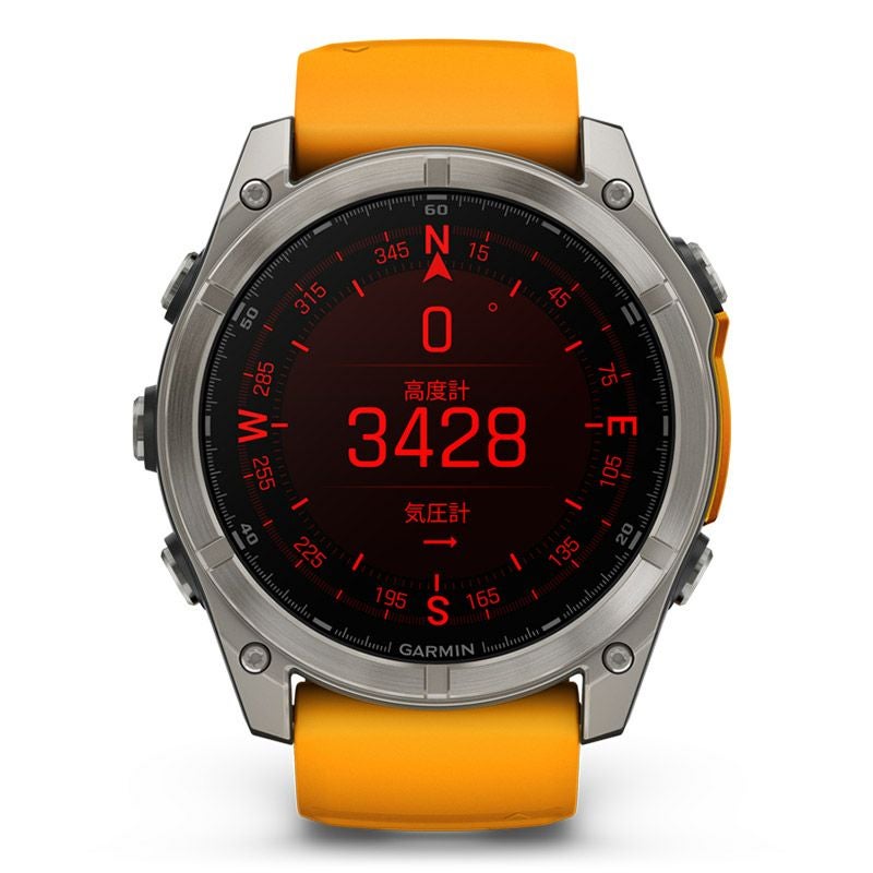 GARMIN fenix 8 Sapphire AMOLED 51mm Ti / Orange ガーミン 
