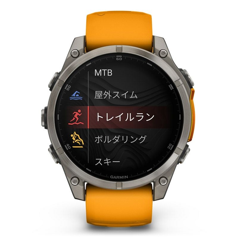 GARMIN fenix 8 Sapphire AMOLED 47mm Ti / Orange ガーミン 