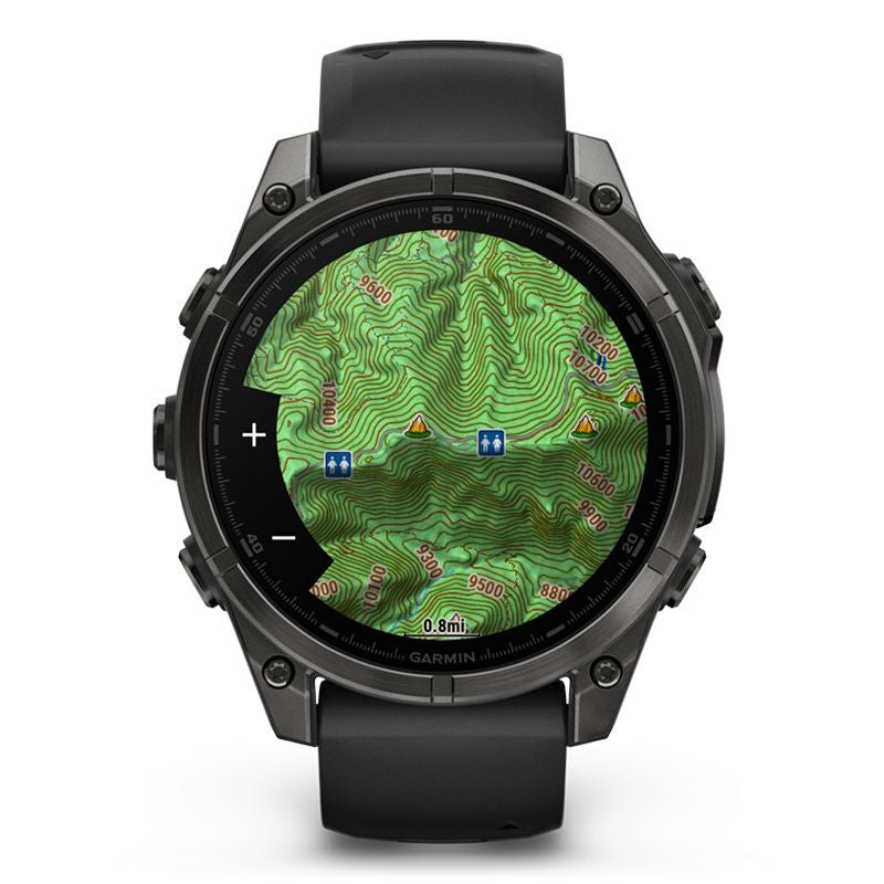 GARMIN fenix 8 Sapphire AMOLED 47mm Ti Carbon Gray DLC / Black