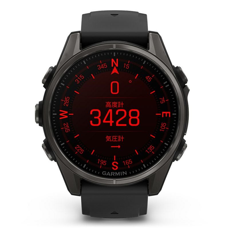 GARMIN fenix 8 Sapphire AMOLED 43mm Ti Carbon Gray DLC / Black