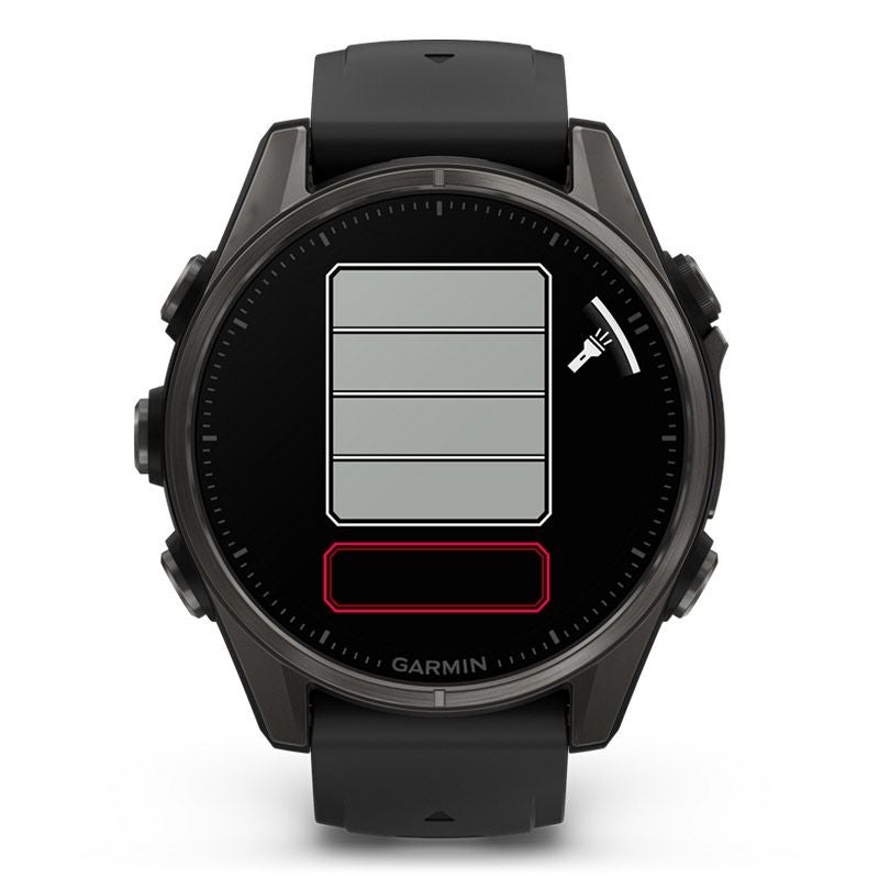 GARMIN fenix 8 Sapphire AMOLED 43mm Ti Carbon Gray DLC / Black