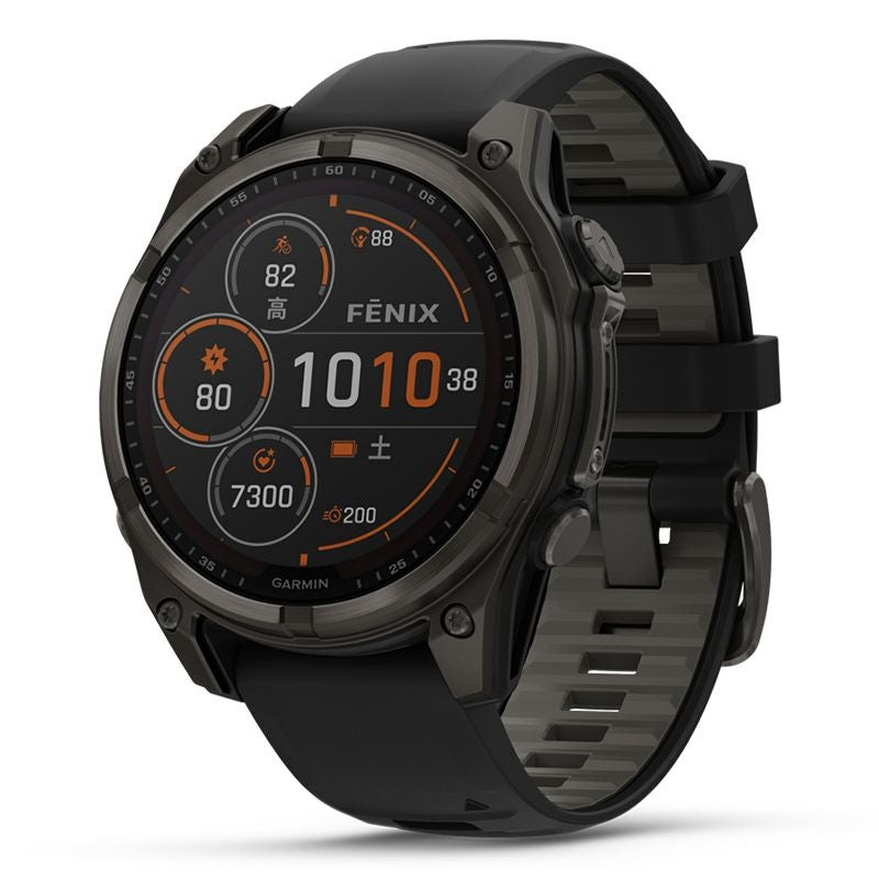 GARMIN fenix 8 Sapphire Dual Power 47mm Ti Carbon Gray DLC / Black 