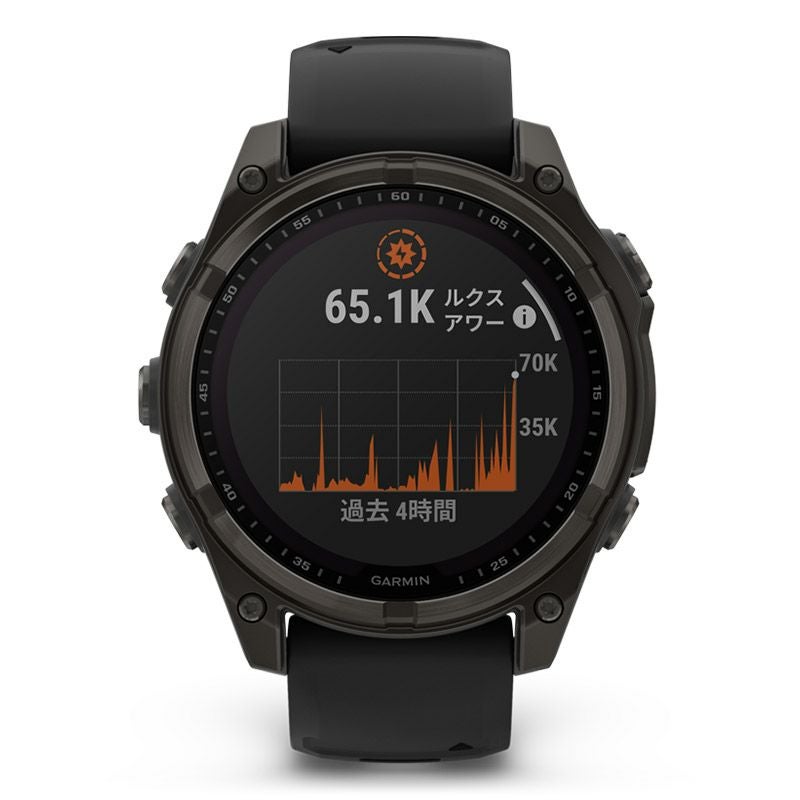 GARMIN fenix 8 Sapphire Dual Power 47mm Ti Carbon Gray DLC / Black