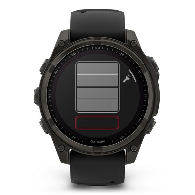 GARMIN fenix 8 Sapphire Dual Power 47mm Ti Carbon Gray DLC / Black 