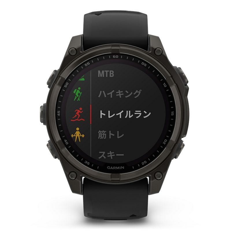 GARMIN fenix 8 Sapphire Dual Power 47mm Ti Carbon Gray DLC / Black