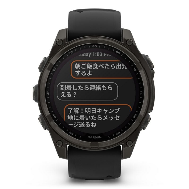 GARMIN fenix 8 Sapphire Dual Power 47mm Ti Carbon Gray DLC / Black
