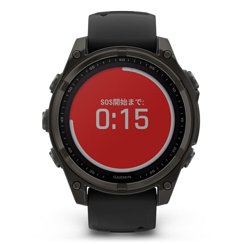 GARMIN fenix 8 Sapphire Dual Power 47mm Ti Carbon Gray DLC / Black 