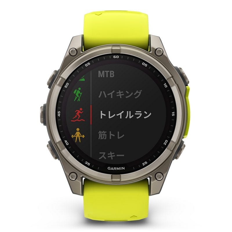 GARMIN fenix 8 Sapphire Dual Power 47mm Ti / Amp Yellow ガーミン