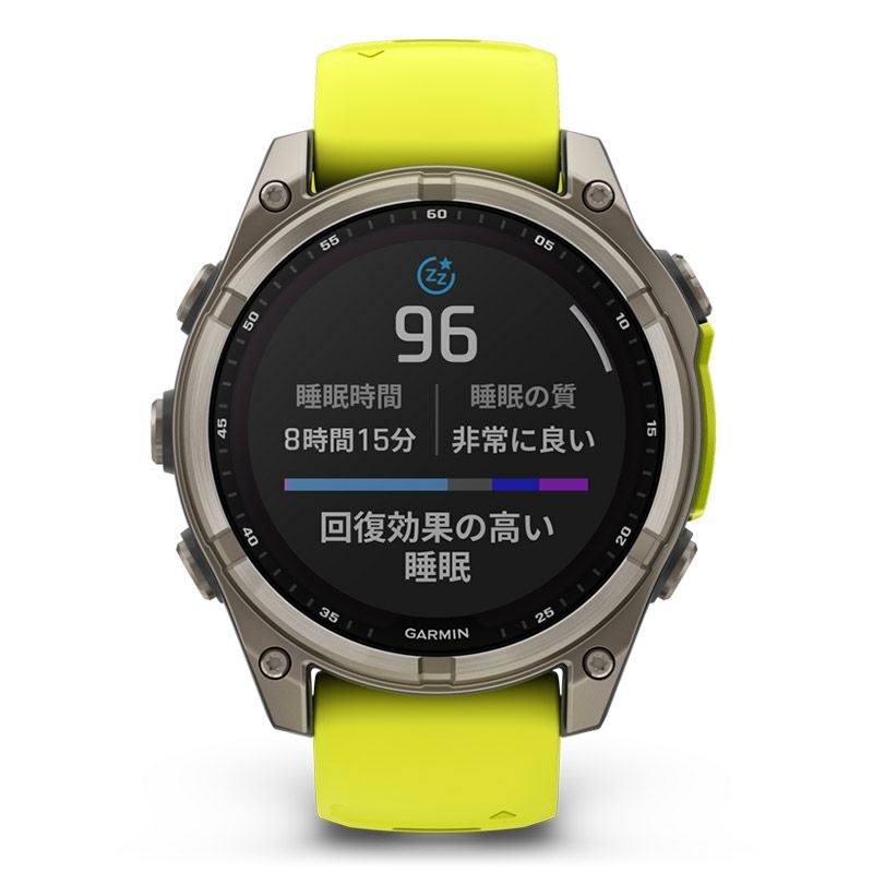 GARMIN fenix 8 Sapphire Dual Power 47mm Ti / Amp Yellow ガーミン