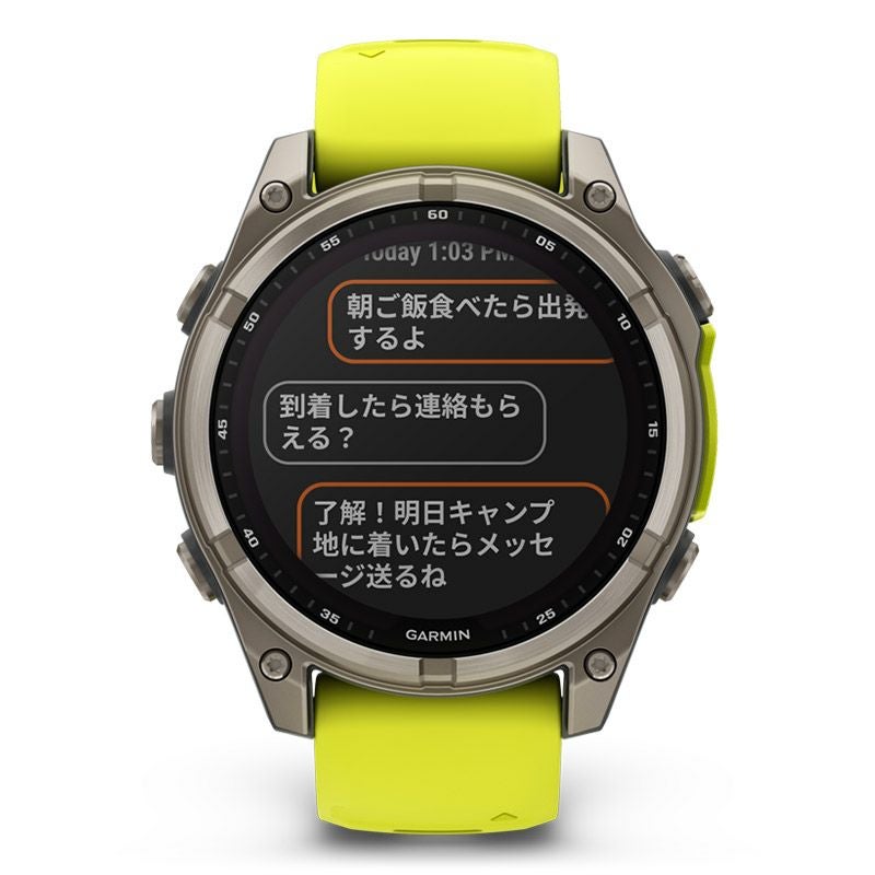 GARMIN fenix 8 Sapphire Dual Power 47mm Ti / Amp Yellow ガーミン