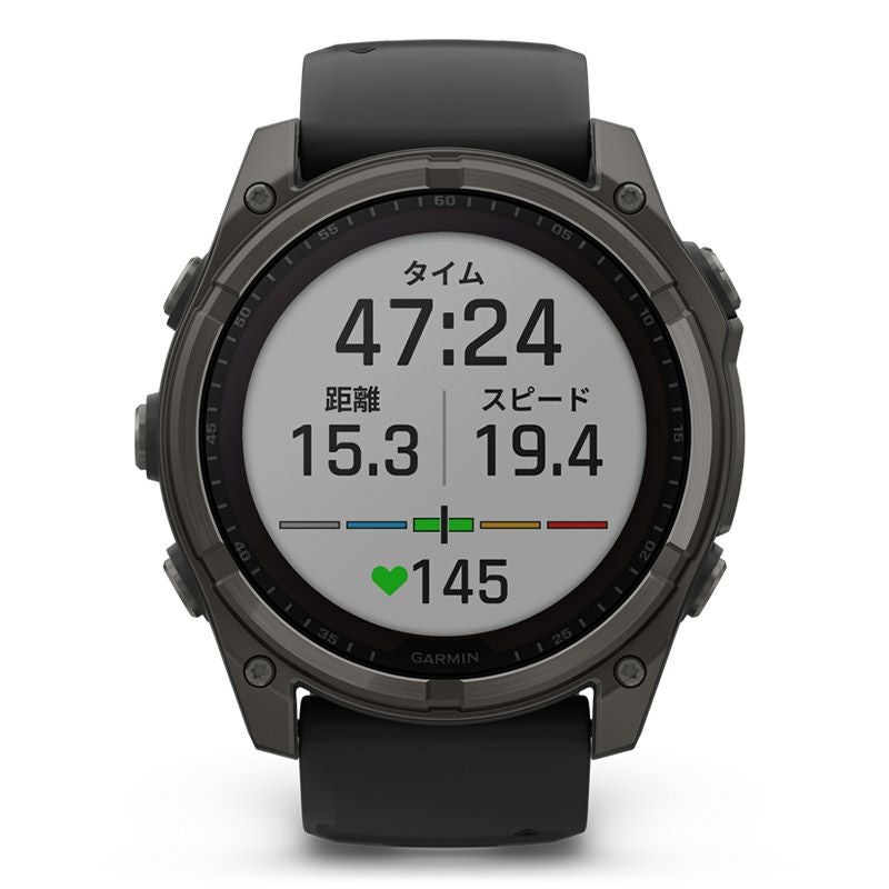 GARMIN fenix 8 Sapphire Dual Power 51mm Ti Carbon Gray DLC / Black