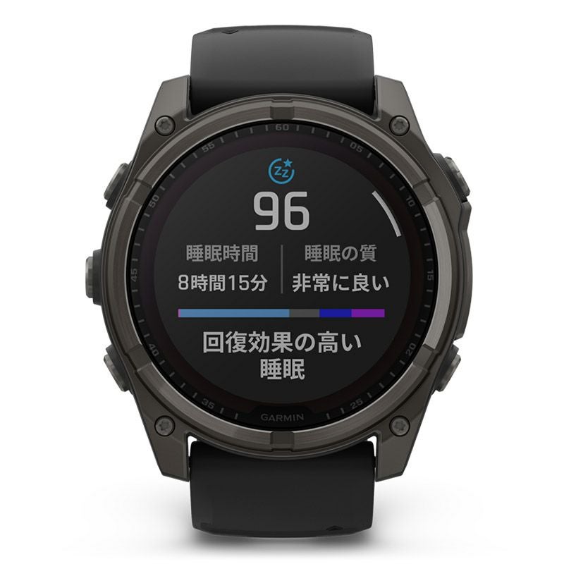 GARMIN fenix 8 Sapphire Dual Power 51mm Ti Carbon Gray DLC / Black