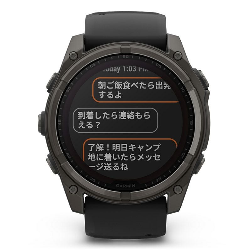 GARMIN fenix 8 Sapphire Dual Power 51mm Ti Carbon Gray DLC / Black
