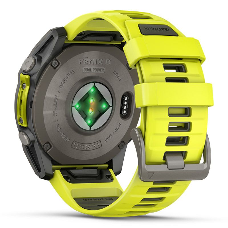 GARMIN fenix 8 Sapphire Dual Power 51mm Ti / Amp Yellow ガーミン