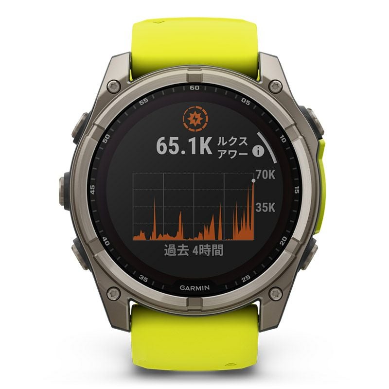 GARMIN fenix 8 Sapphire Dual Power 51mm Ti / Amp Yellow ガーミン