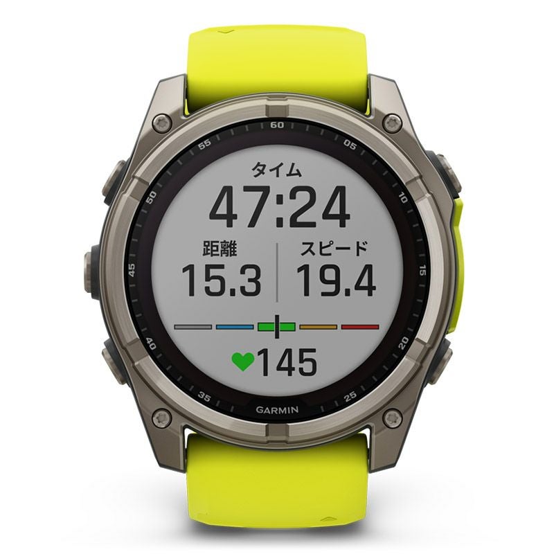 GARMIN fenix 8 Sapphire Dual Power 51mm Ti / Amp Yellow ガーミン